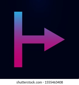 Arrow nolan icon. Simple glyph, flat vector of arrows icons for ui and ux, website or mobile application