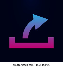 Arrow nolan icon. Simple glyph, flat vector of arrows icons for ui and ux, website or mobile application