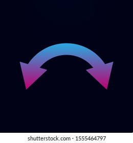 Arrow nolan icon. Simple glyph, flat vector of arrows icons for ui and ux, website or mobile application