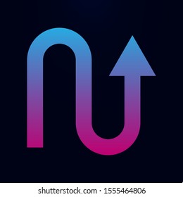 Arrow nolan icon. Simple glyph, flat vector of arrows icons for ui and ux, website or mobile application