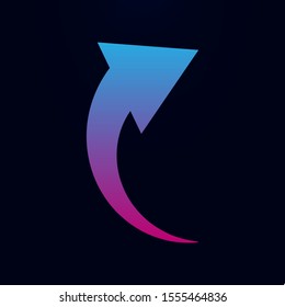 Arrow nolan icon. Simple glyph, flat vector of arrows icons for ui and ux, website or mobile application