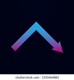 Arrow nolan icon. Simple glyph, flat vector of arrows icons for ui and ux, website or mobile application