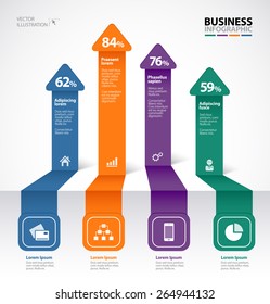 Arrow number options infographics. Vector illustration. can be used for workflow layout, web design, diagram, infographics.