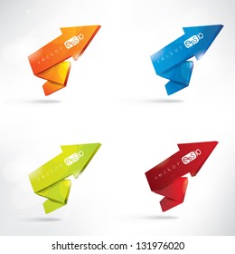 Arrow on abstract background