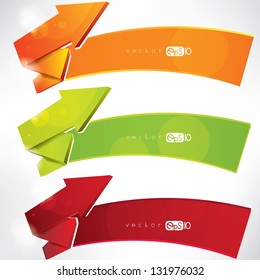 Arrow on abstract background