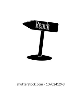 arrow on the beach icon. Element of holiday at sea illustration. Premium quality graphic design icon. Signs and symbols collection icon for websites, web design, mobile app on white background