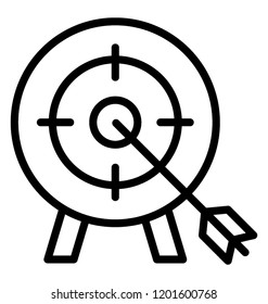 An arrow on a board representing dart game 