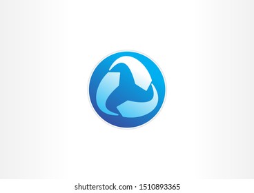 Arrow on circle logo design. Simple logo design.