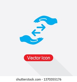Arrow On Hand Icon Vector Illustration Eps10