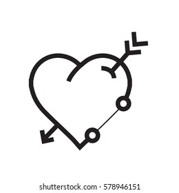 arrow on heart icon