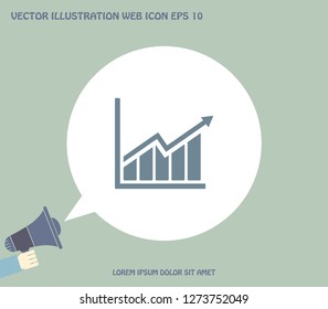 arrow on the scale web icon. vector design