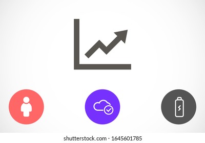 arrow on the scale web icon. vector design.arrow on the scale web icon. vector design.scale chart vector icon , Lorem ipsum flat design