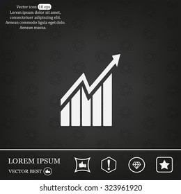 arrow on the scale web icon. vector design