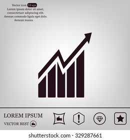 arrow on the scale web icon. vector design