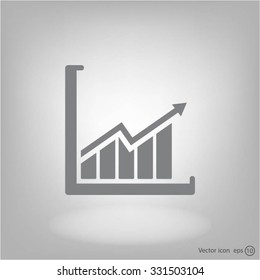 arrow on the scale web icon. vector design