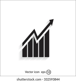 arrow on the scale web icon. vector design
