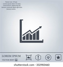 arrow on the scale web icon. vector design