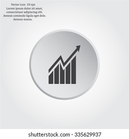 arrow on the scale web icon. vector design