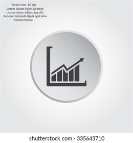 arrow on the scale web icon. vector design