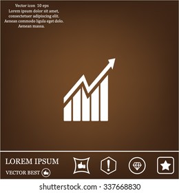 arrow on the scale web icon. vector design