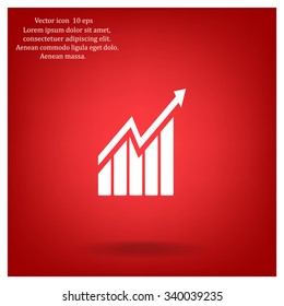 arrow on the scale web icon. vector design