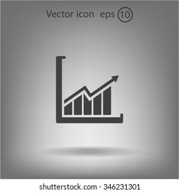 arrow on the scale web icon. vector design