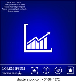arrow on the scale web icon. vector design