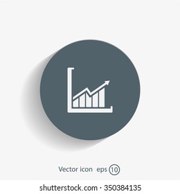 arrow on the scale web icon. vector design