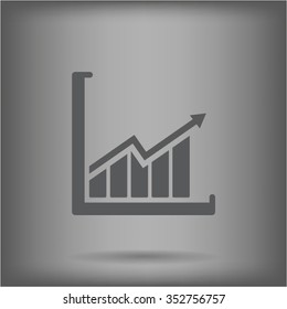 arrow on the scale web icon. vector design