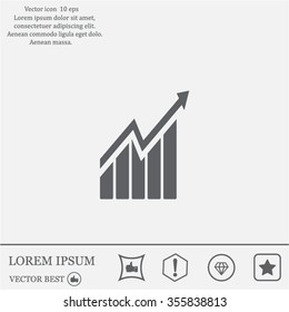 arrow on the scale web icon. vector design