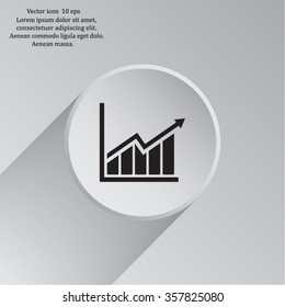 arrow on the scale web icon. vector design