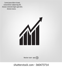 arrow on the scale web icon. vector design
