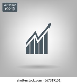 arrow on the scale web icon. vector design