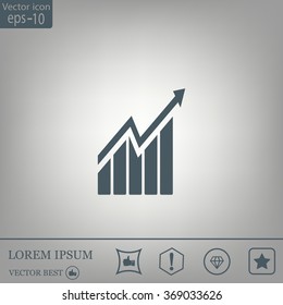 arrow on the scale web icon. vector design