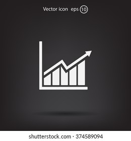 arrow on the scale web icon. vector design