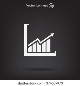 arrow on the scale web icon. vector design