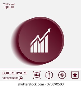 arrow on the scale web icon. vector design
