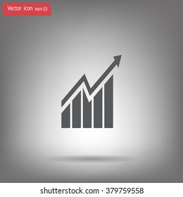 arrow on the scale web icon. vector design