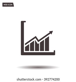 arrow on the scale web icon. vector design