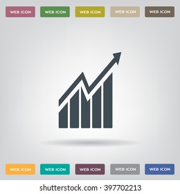 arrow on the scale web icon. vector design