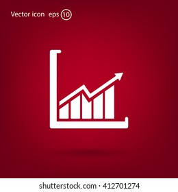 arrow on the scale web icon. vector design