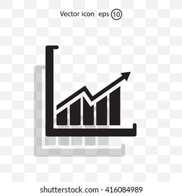 arrow on the scale web icon. vector design