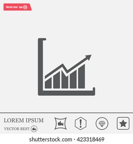 arrow on the scale web icon. vector design