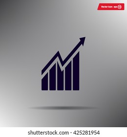 arrow on the scale web icon. vector design