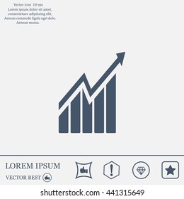 arrow on the scale web icon. vector design