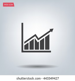 arrow on the scale web icon. vector design