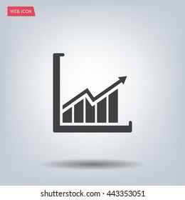 arrow on the scale web icon. vector design