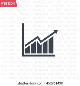 arrow on the scale web icon. vector design