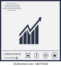 arrow on the scale web icon. vector design