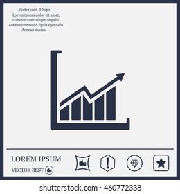 arrow on the scale web icon. vector design
